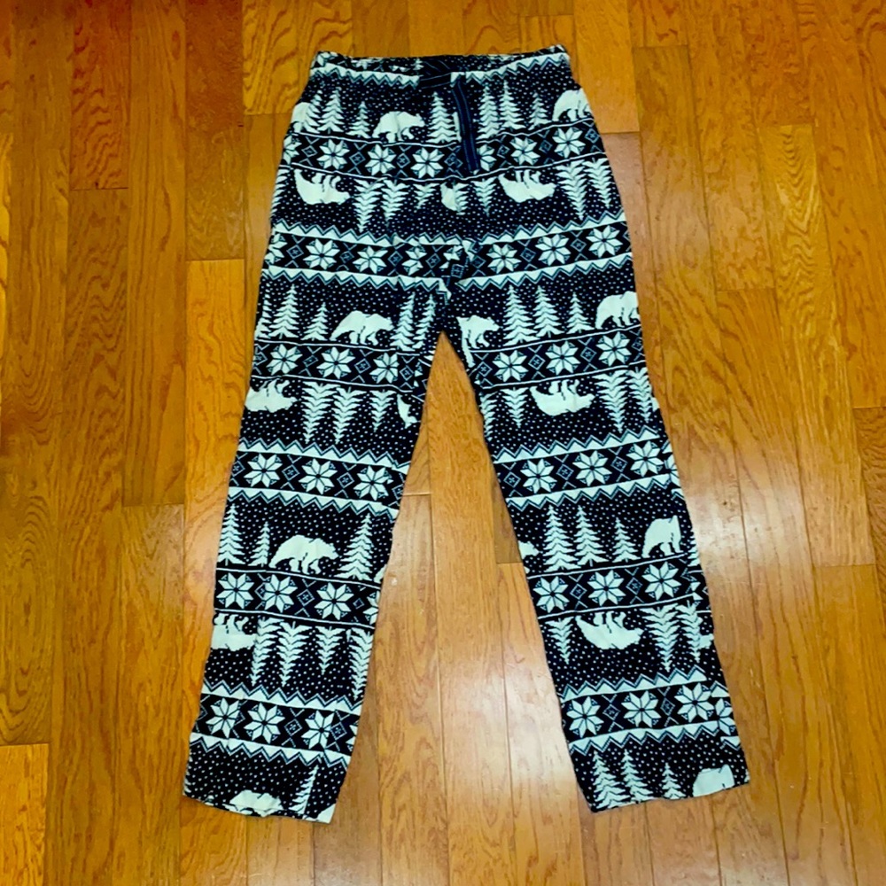 Navy Blue and White Christmas Themed Pajama Pants | Old Navy
